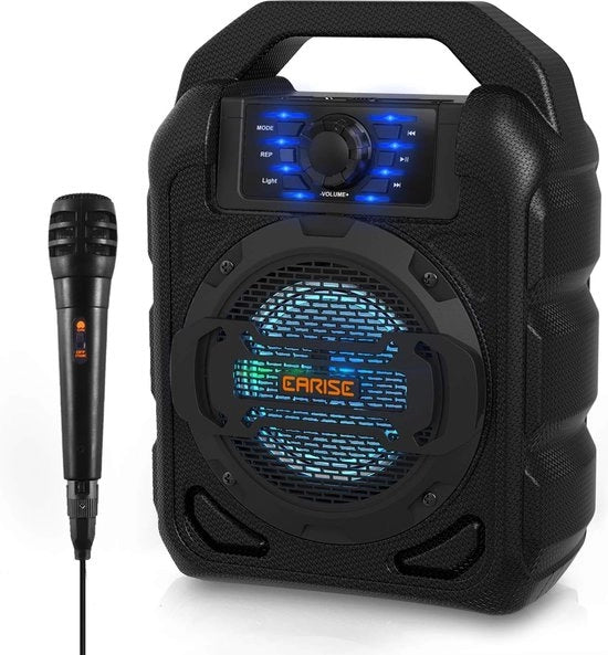 Microfono Karaoke - Speaker - Set - Senza Fili - Supporto USB - AUX-IN - Per Bambini e Adulti