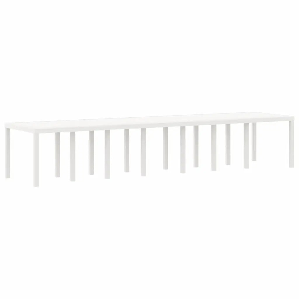 Set da pranzo da giardino con cuscini 17 pcs Bianco PP