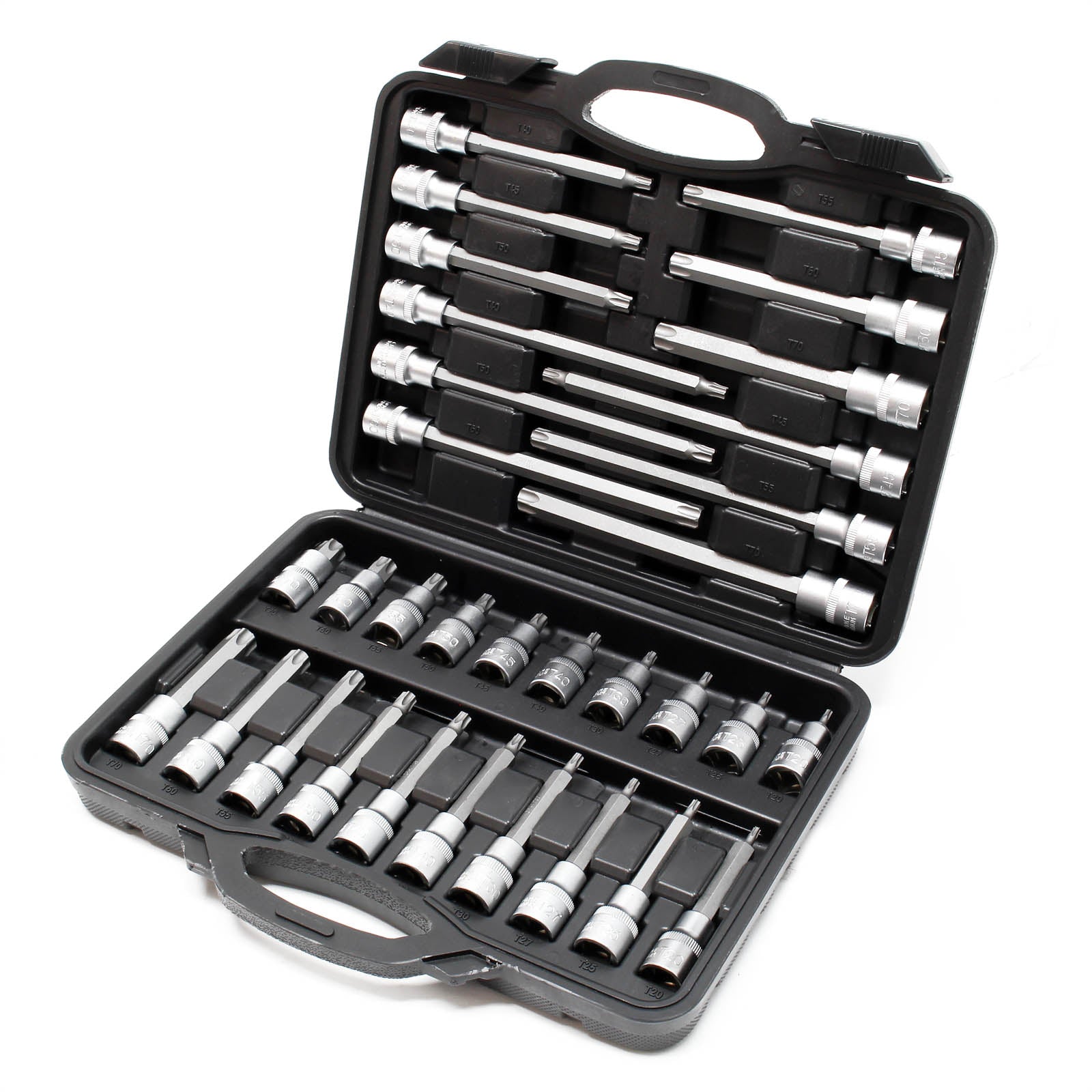 Set chiavi a bussola 88 pz. con esagono cavo, multidente interno e esagono incassato in 3 valigette