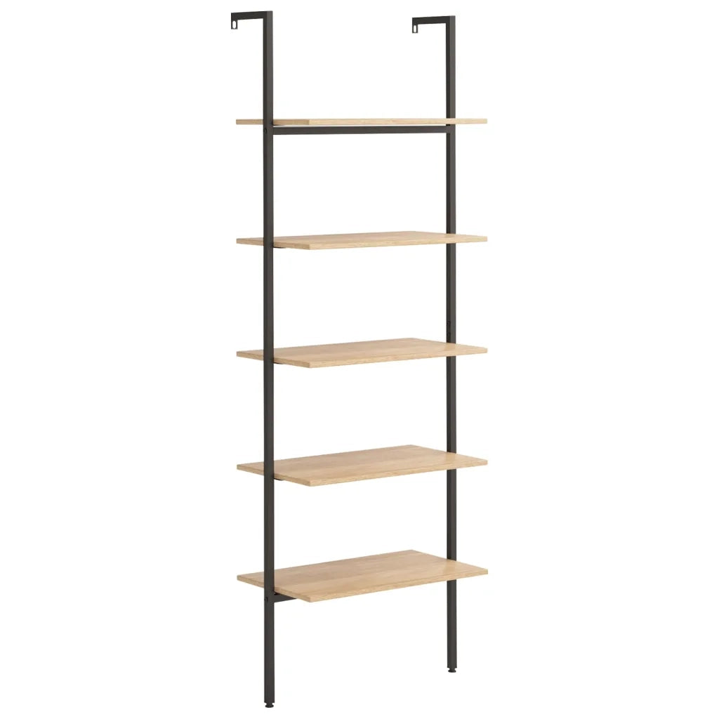 Scaffale Pendente 5 Ripiani Marrone Chiaro e Nero 64x35x185 cm CFW3655512