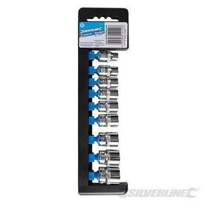 Set chiavi a bussola Silverline 3/8" 9 pezzi da 8 a 19 mm in acciaio Prezzo