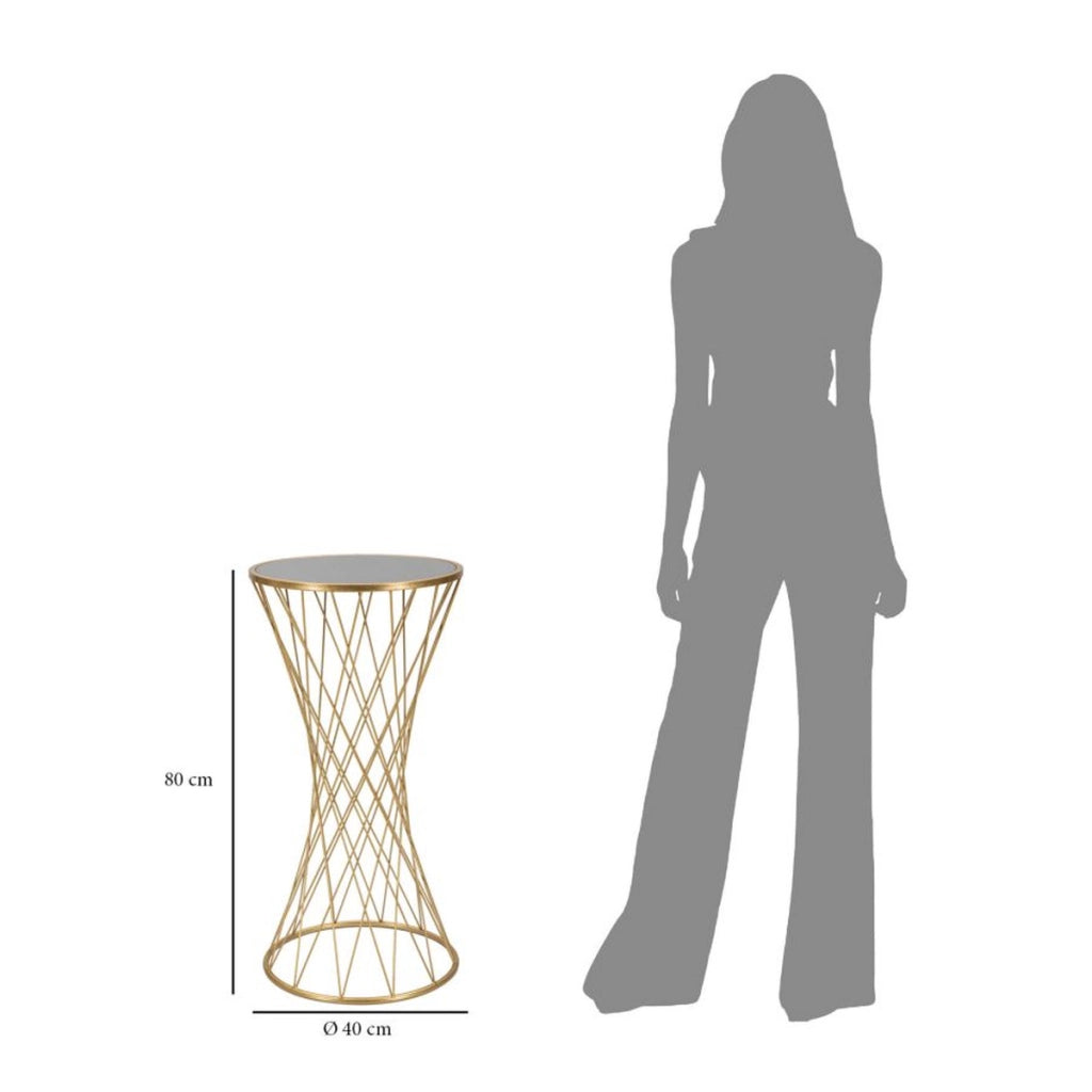 Tavolo VKH589, Oro, Metallo, 40x40x80 cm