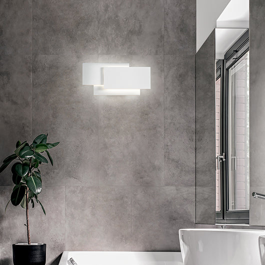 Applique Moderna Dip Metallo Bianco Led 36W 3000K