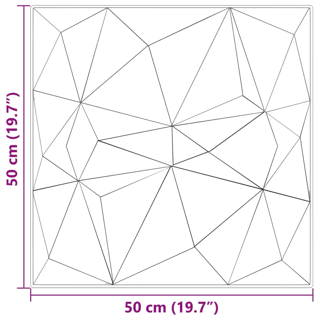 Pannelli da parete 12 pz Beton Diamante 50 x 50 cm Schiuma XPS CFW8636928
