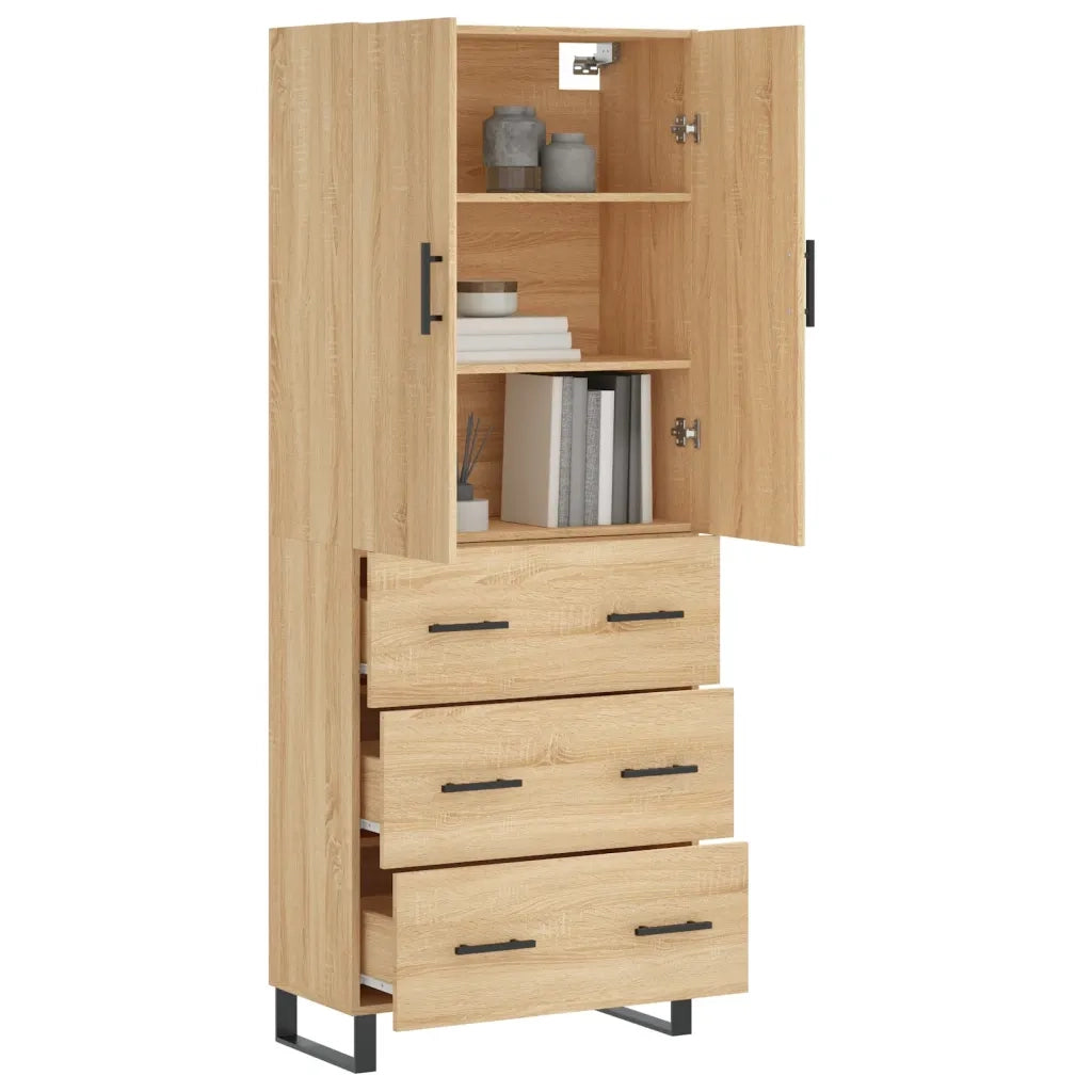 Credenza Rovere Sonoma 69,5x34x180 cm in Legno Multistrato 3195870