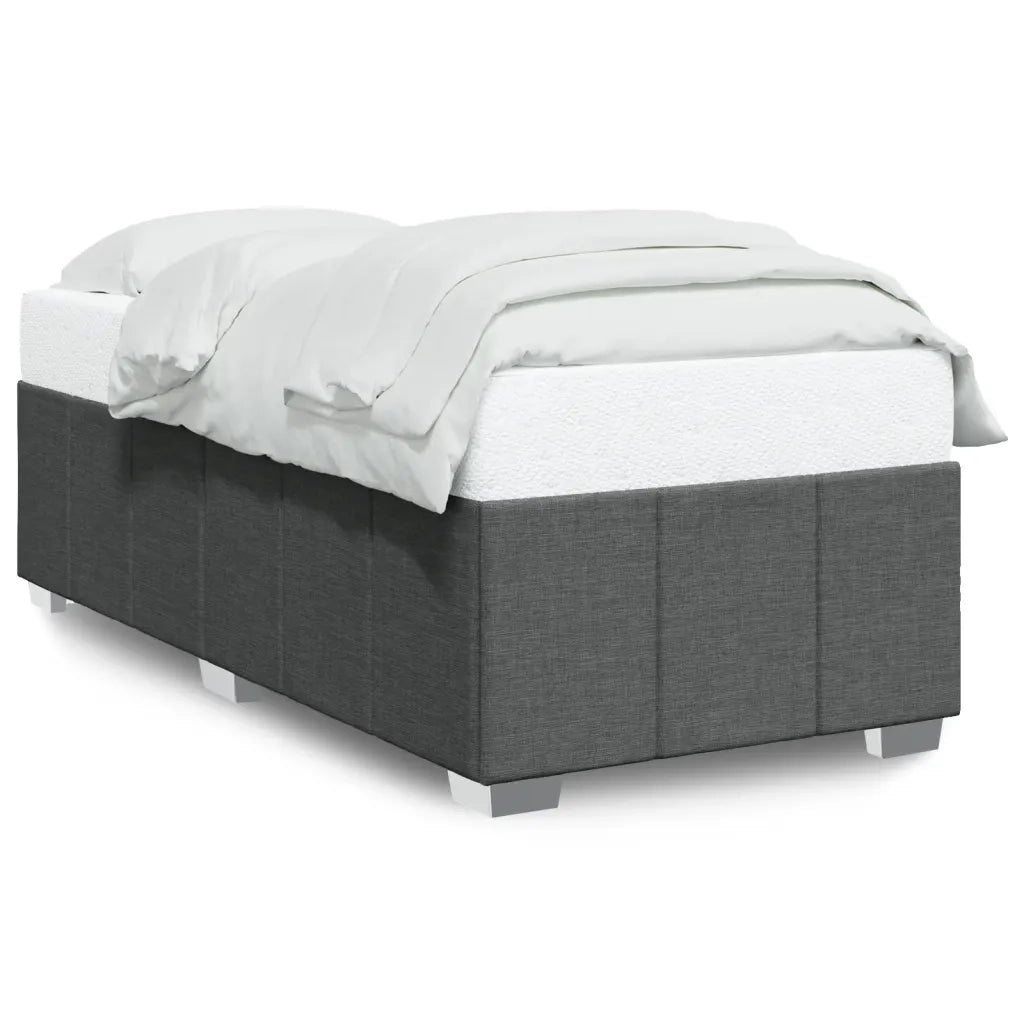 vidaXL Giroletto senza Materasso Grigio Scuro 90x190 cm Tessuto