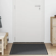 Zerbino a Strisce Nere e Grigie 90x150 cm 4105596