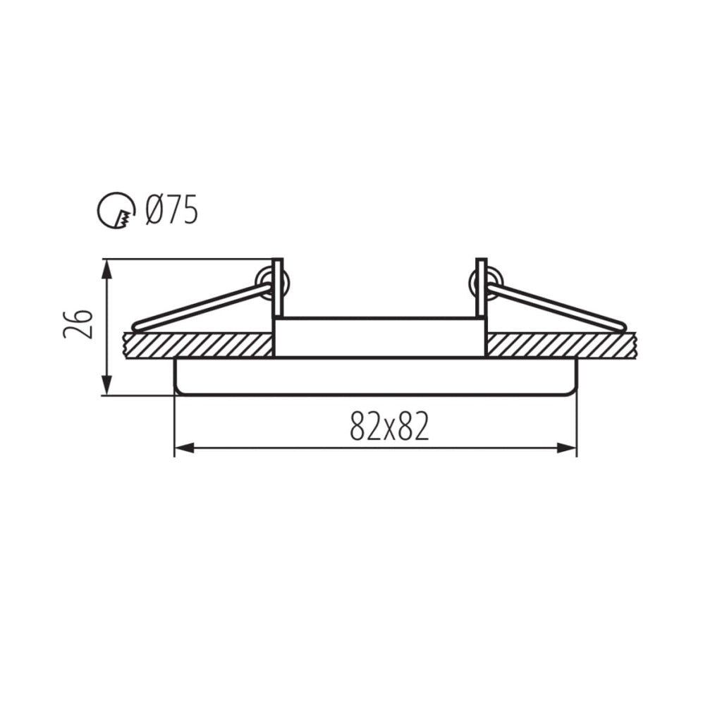 Kanlux NESTA 26752 faretto incasso quadrato cromo orientabile