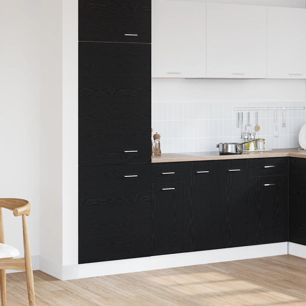 Mobile con cassetti in rovere nero - 30x46x81.5 cm
