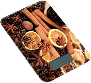 BILANCIA DA CUCINA ELETTRONICA CON BASE IN VETRO Portata kg. 5