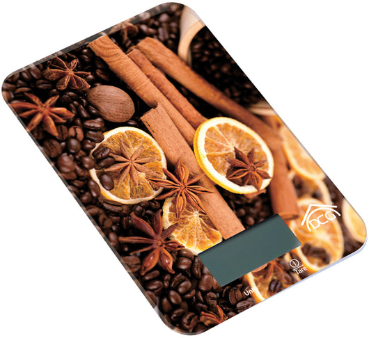 BILANCIA DA CUCINA ELETTRONICA CON BASE IN VETRO Portata kg. 5