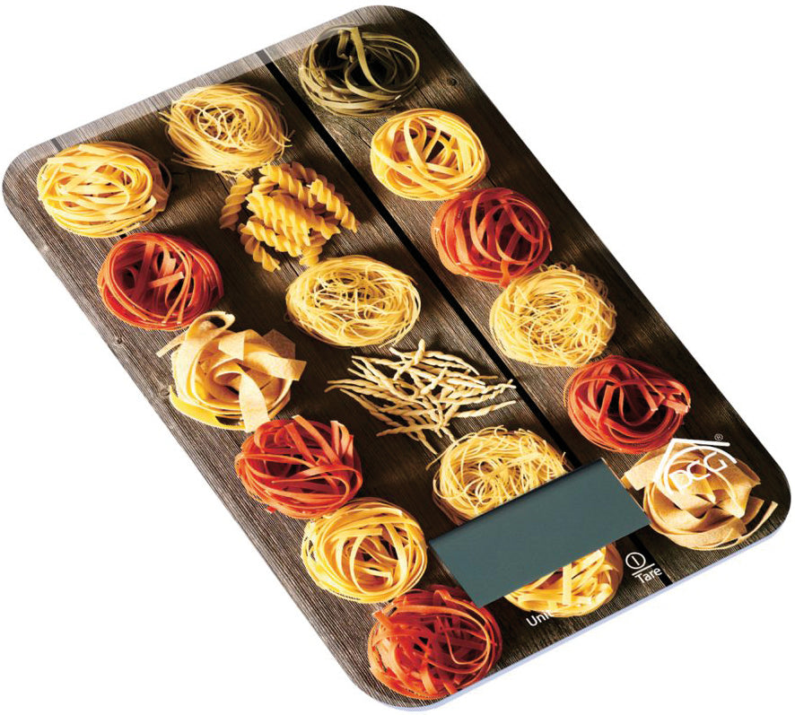 BILANCIA DA CUCINA ELETTRONICA CON BASE IN VETRO Portata kg. 5