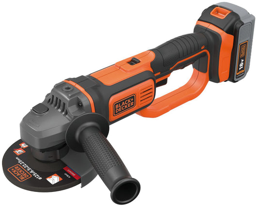 Black+Decker SMERIGLIATRICE A BATTERIA BCG720M1-QW 115/125 mm. 18V 1 batteria 4,0 Ah