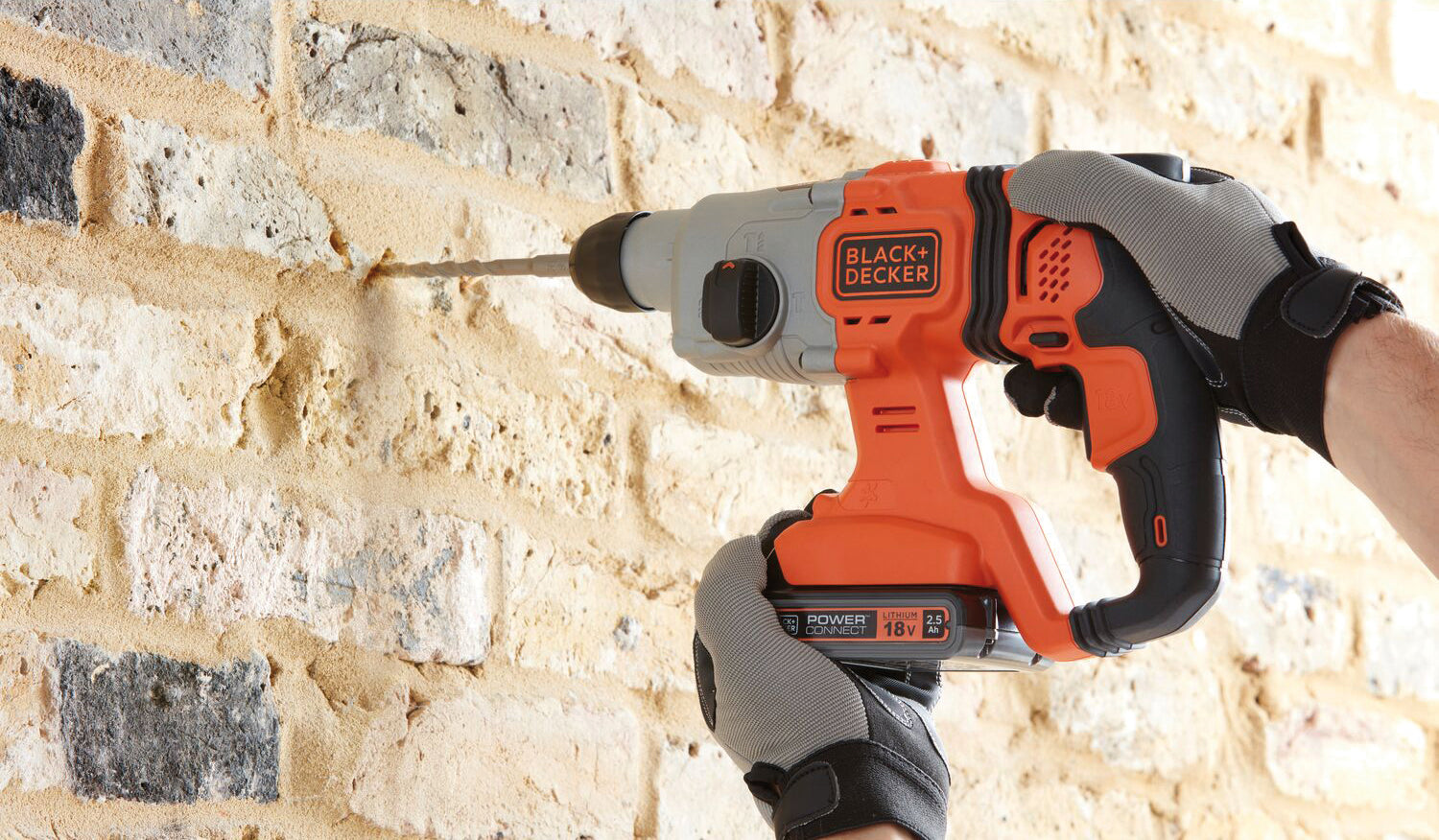 Black+Decker TASSELLATORE A BATTERIA BCD900E2K-QW SDS 18V 2 batterie 2,5 Ah