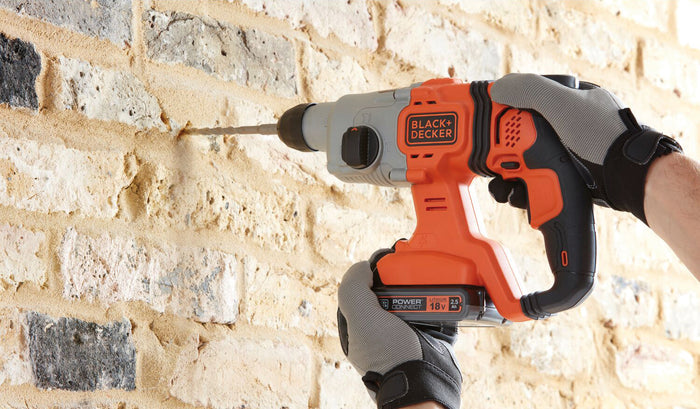 Black+Decker TASSELLATORE A BATTERIA BCD900E2K-QW SDS 18V 2 batterie 2,5 Ah