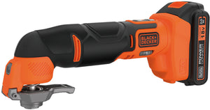 Black+Decker UTENSILE MULTIFUNZIONE A BATTERIA BDCOS18D1K-QW 18 V 1 batteria 1,5 Ah con accessori