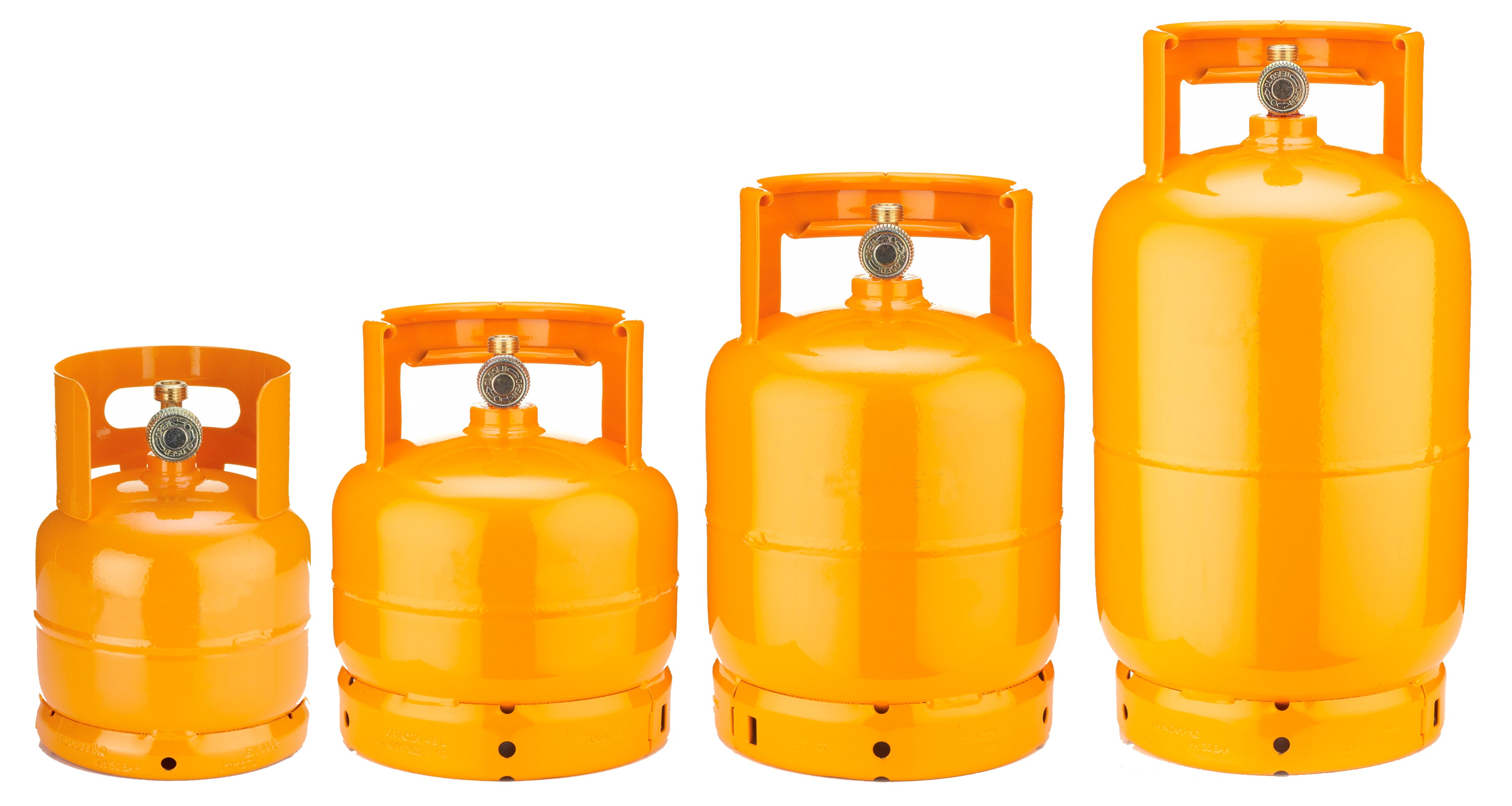 BOMBOLA PER GAS VUOTA CON RUBINETTO kg. 5 (lt. 12 )