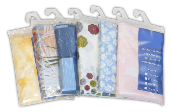 Bonita TENDA PER DOCCIA IN PVC Box 6 pz. (fantasie assortite) cm. 240x200 h