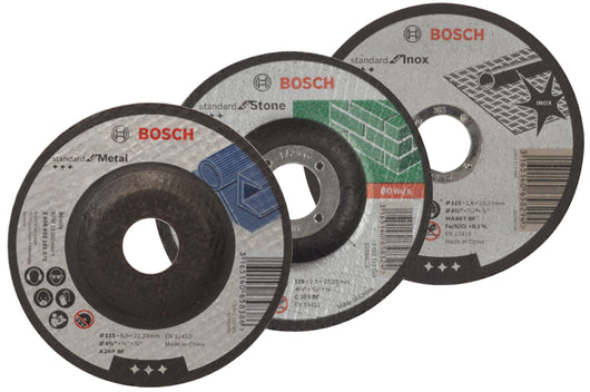 Bosch DISCO ABRASIVO A CENTRO DEPRESSO  per levigatura ferro Ø mm. 230x6x22,2 10.00 pz