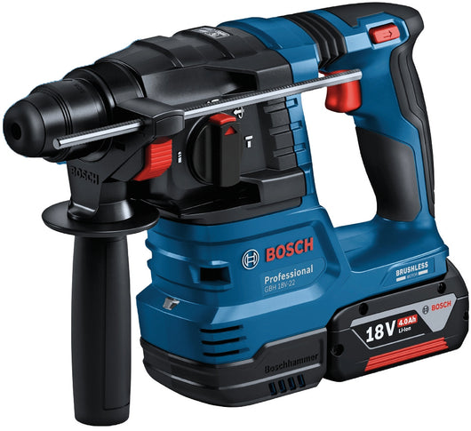 Bosch MARTELLO PERFORATORE GBH 18V-22  2 BATT.4,0 AH con valigetta