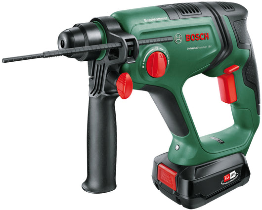 Bosch MARTELLO TASSELLATORE UNIVERSAL HAMMER 18V 2 batterie 2,5 Ah
