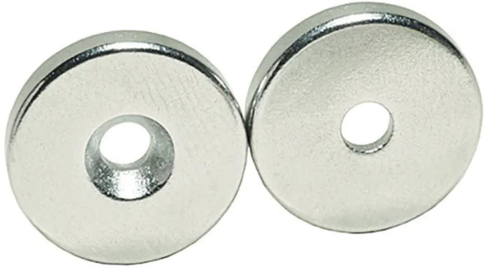 BOTTONE MAGNETICO CON FORO SVASATO AL NEODIMIO mm. 20x3 40.00 pz