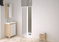 BOX DOCCIA A SOFFIETTO POINT acrilico cm. 90-110 x 185 h