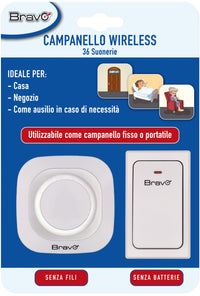 Bravo CAMPANELLO WIRELESS CINETICO PLUG IN V2