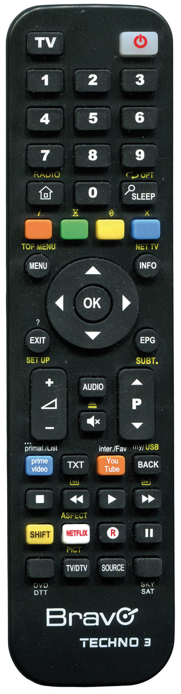 Bravo TELECOMANDO PROGRAMMABILE PER TV-DVD/VRC/DTT-SAT/SKY TECHNO 3
