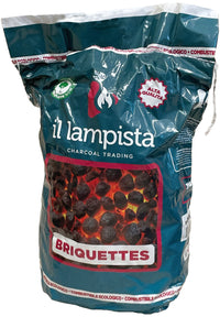 CARBONE VEGETALE BRIQUETTES sacco da kg. 3 circa