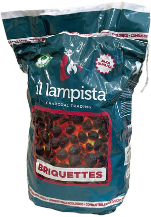 CARBONE VEGETALE BRIQUETTES sacco da kg. 3 circa