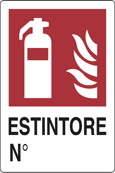 CARTELLO SEGNALETICO ESTINTORE  cm. 20x30 10.00 pz