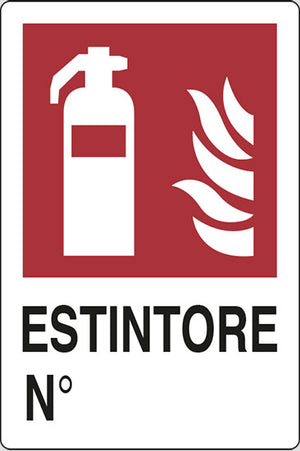CARTELLO SEGNALETICO ESTINTORE  cm. 20x30 10.00 pz