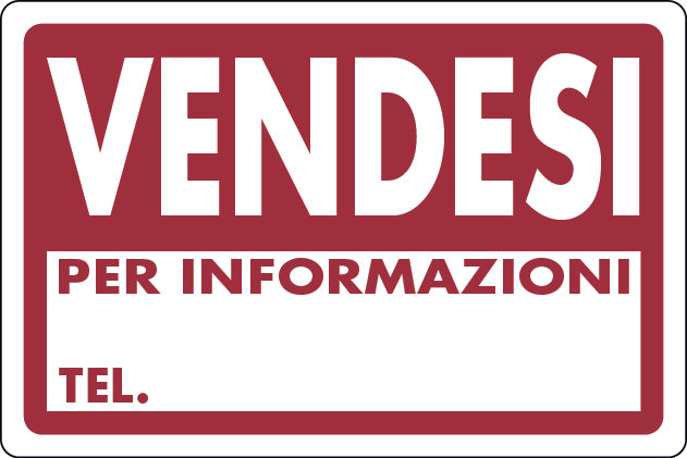 CARTELLO SEGNALETICO VENDESI  cm. 30x20 10.00 pz