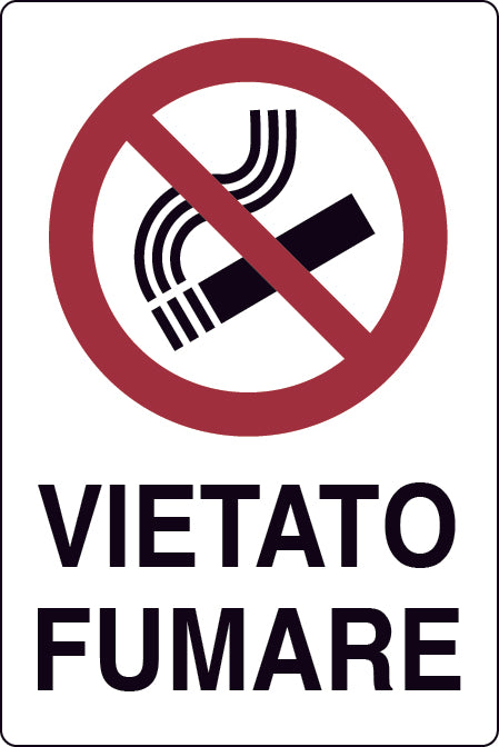 CARTELLO SEGNALETICO VIETATO FUMARE  cm. 20x30 10.00 pz