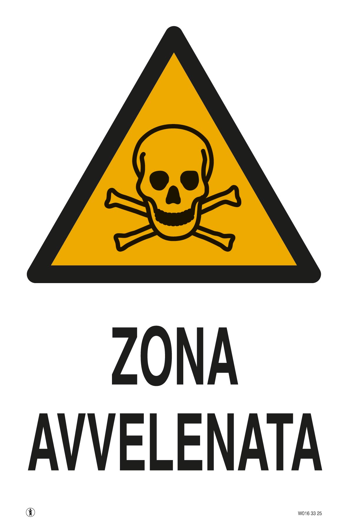 CARTELLO SEGNALETICO ZONA AVVELENATA  cm. 20x30 10.00 pz