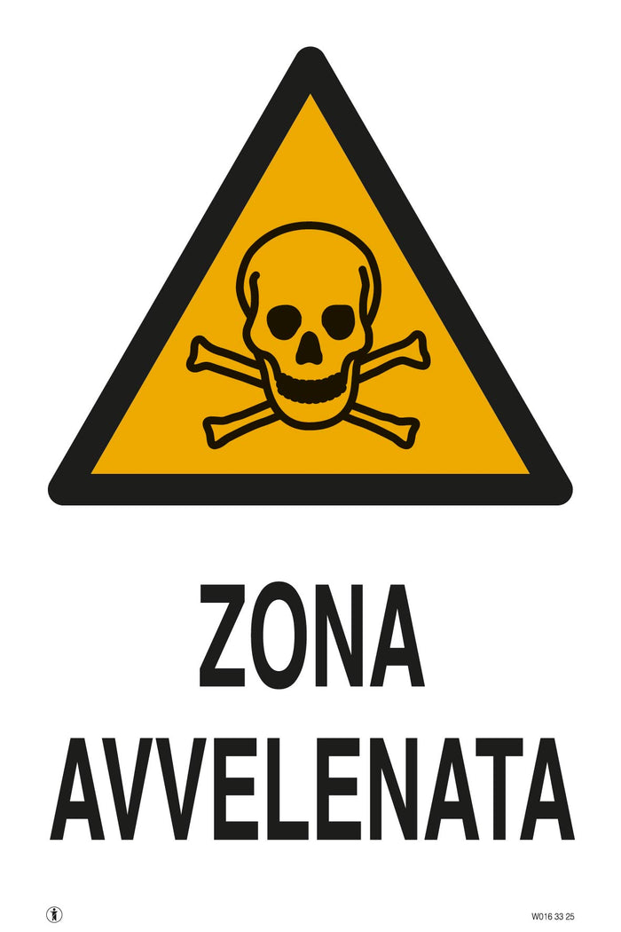 CARTELLO SEGNALETICO ZONA AVVELENATA  cm. 20x30 10.00 pz