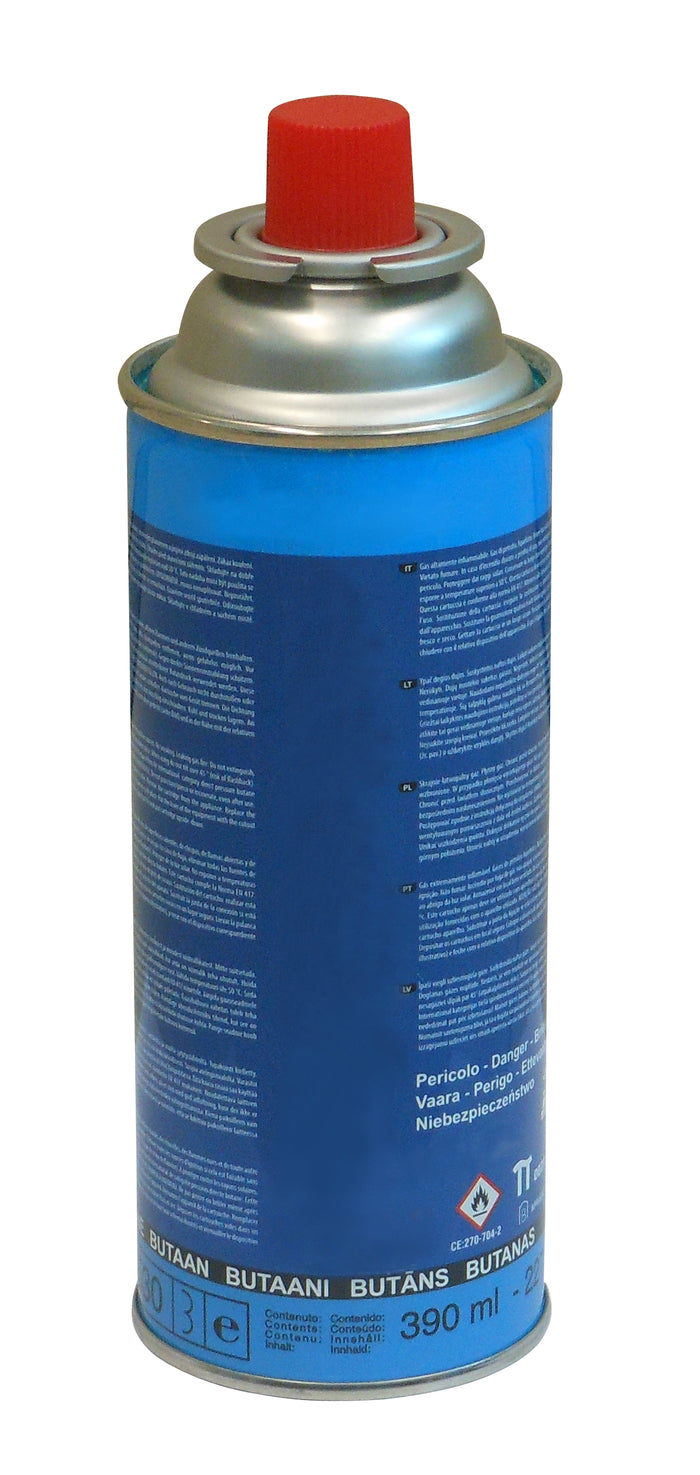 CARTUCCIA GAS A BAIONETTA PER FORNELLO DA TAVOLO E BRUCIAERBA  gr. 227 (ml. 390) 28.00 pz