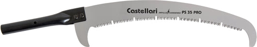 Castellari SEGACCIO CURVO DOPPIA LAMA E DENTE SCARICO PS 35 PRO cm. 35 - attacco aste telescopiche