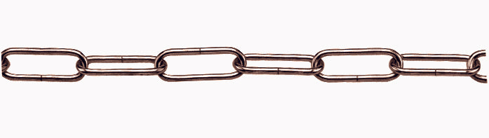 CATENA PER LAMPADARI GENOVESE In ferro bronzato  EE ? filo mm. 13 n° 8 25.00 metri