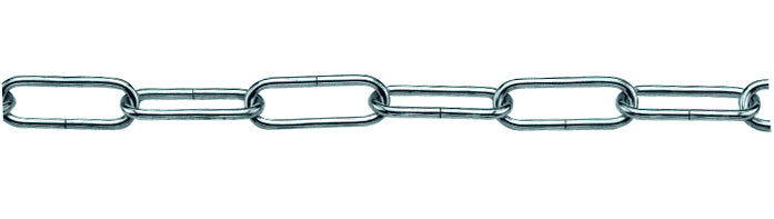 CATENA PER LAMPADARI GENOVESE In ferro nichelato  EE ? filo mm. 15 n° 10 25.00 metri