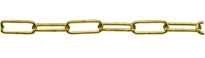 CATENA PER LAMPADARI GENOVESE In ferro ottonato  EE ? filo mm. 18 n° 12 25.00 metri