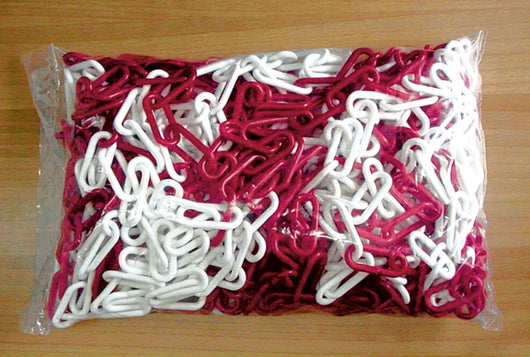 CATENA SEGNALETICA MT.25 col. Bianco/Rosso Ø mm. 6