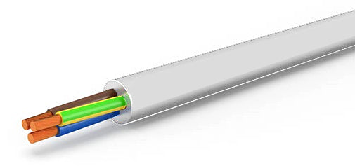 CAVO MULTIPOLARE FLESSIBILE H05VV-F RT. 100 MT. col. Bianco Sezione 3x0,75