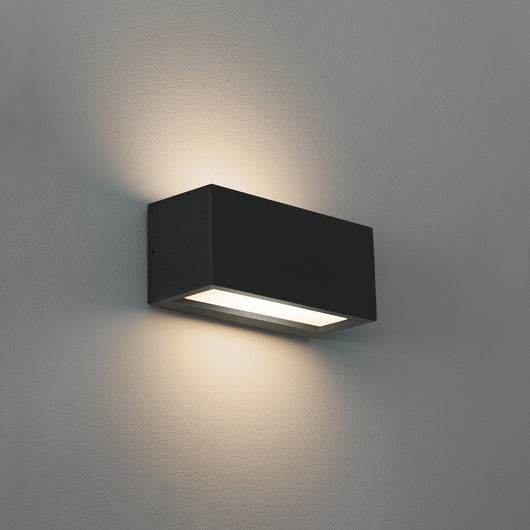 Century APPLIQUE BIDIREZIONALE RETTANGOLARE A LED REVERSO 1 Slot E27  Col. Nero