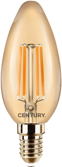 Century LAMPADA A FILAMENTO LED EPOCA CANDELA E14 Luce calda  4 W - 400 lumen 10.00 pz