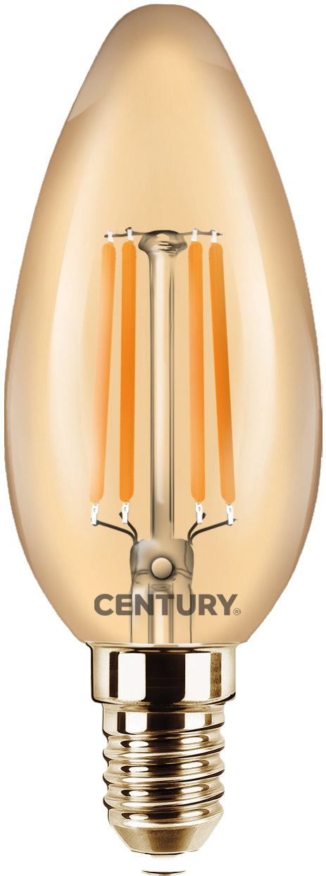 Century LAMPADA A FILAMENTO LED EPOCA CANDELA E14 Luce calda  4 W - 400 lumen 10.00 pz