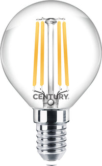 Century LAMPADA A FILAMENTO LED SFERA E14 Luce naturale  4 W - 470 lumen 10.00 pz
