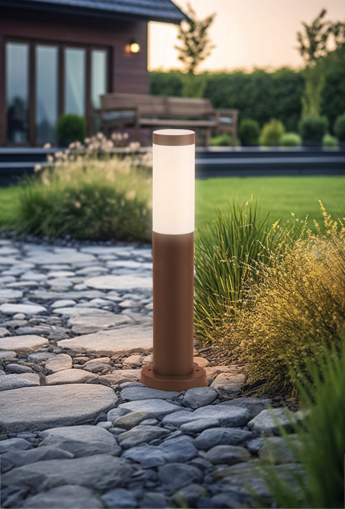 Century PALETTO DA GIARDINO A LED BAMBOO mm. 450 H - E27 - IP54  Col. Corten