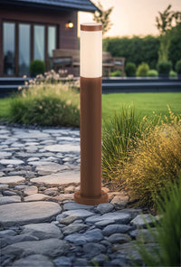Century PALETTO DA GIARDINO A LED BAMBOO mm. 800 H - E27 - IP54  Col. Corten